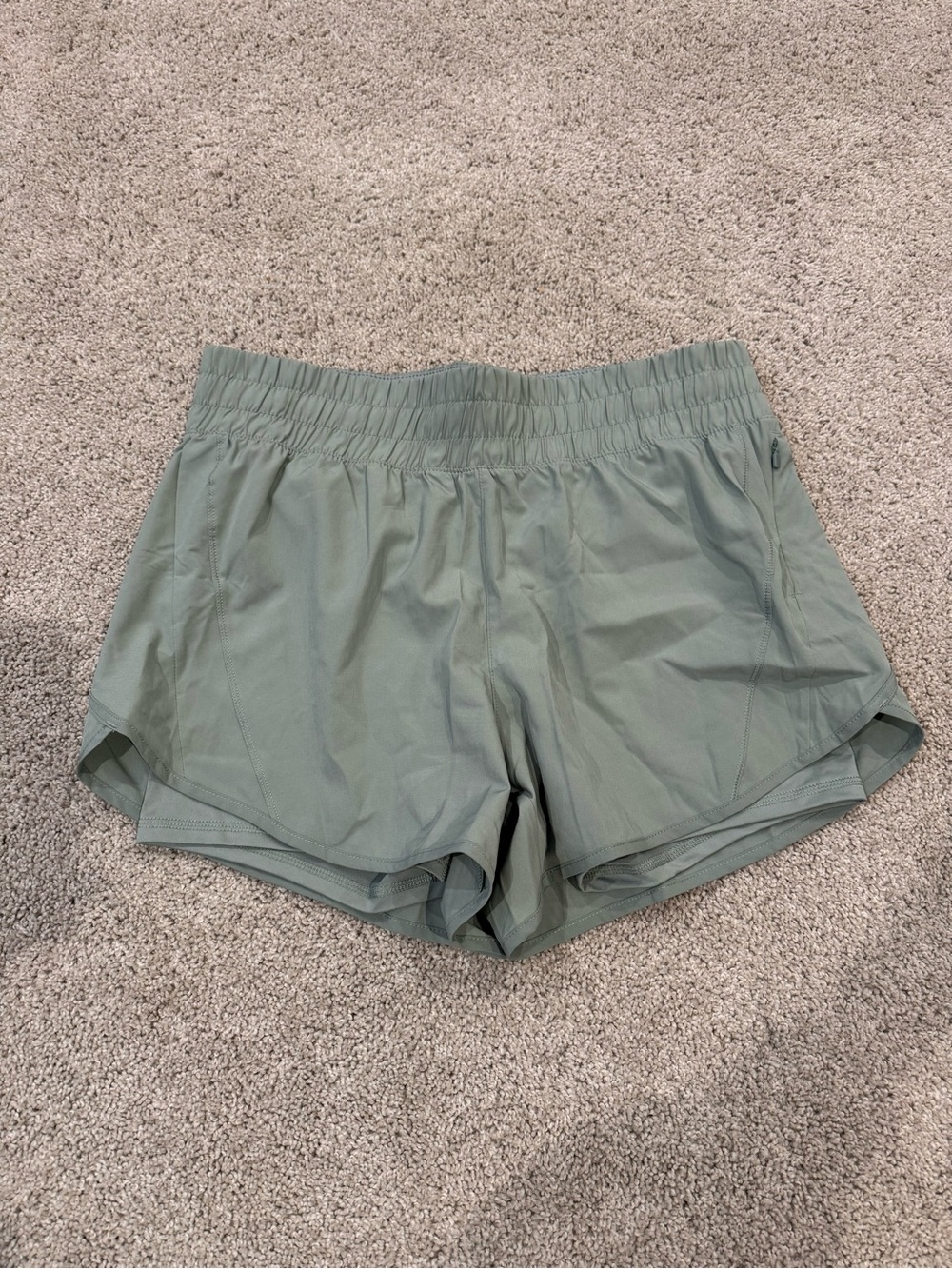Avia Women's Sage Green Elastic-Waist Athletic Shorts